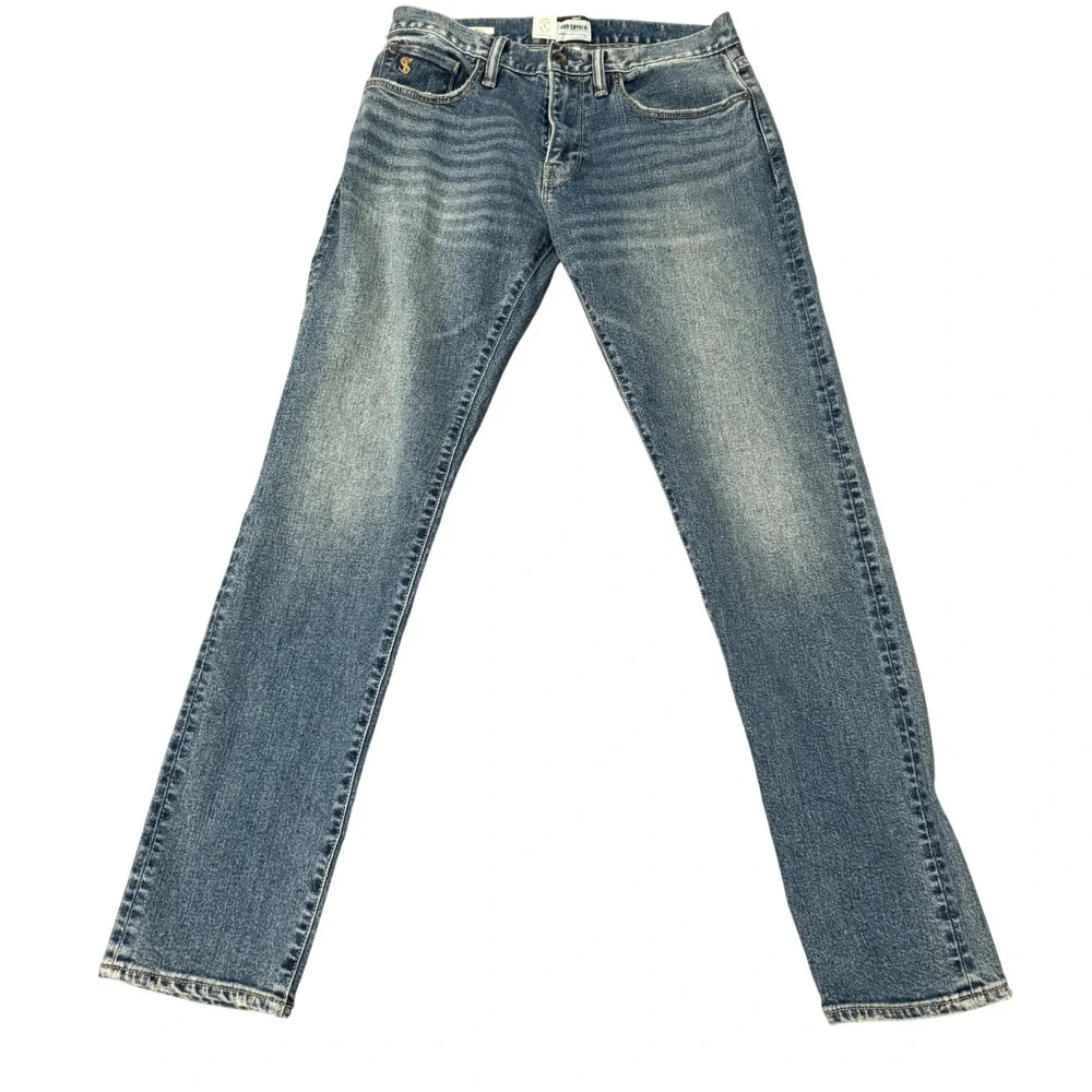 Todd Snyder Mens 30x32 Skinny‎ Fit Stretch Jeans Medium Indigo Wash